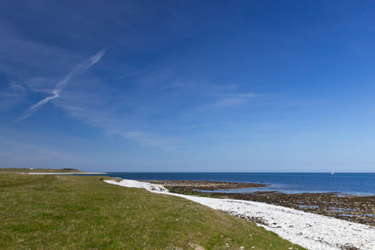 Sangstrup Klint - white cliffs in Djursland area, Denmark