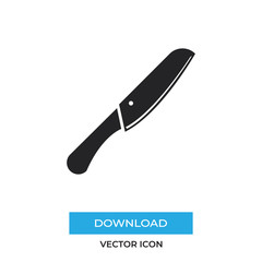Knife vector icon, simple car sign.
