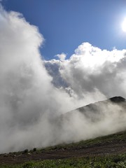 clouds and mountains