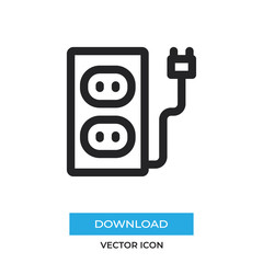 Socket vector icon, simple car sign.
