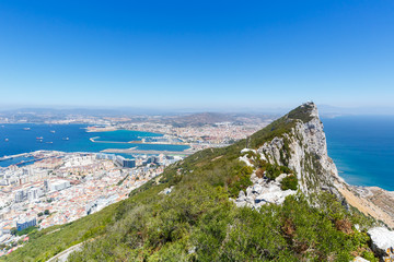 The Rock Gibraltar copyspace copy space landscape travel town traveling