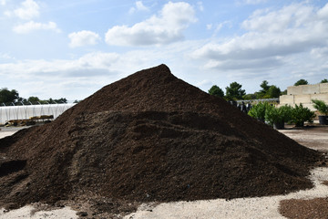 Fototapeta na wymiar Mound of dirt to landscape