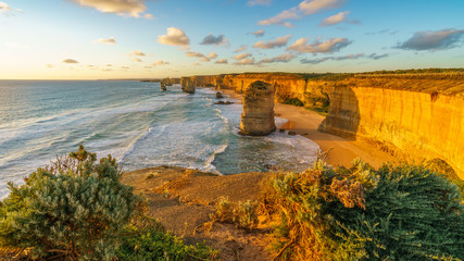 twelve apostles at sunset,great ocean road at port campbell, australia 90