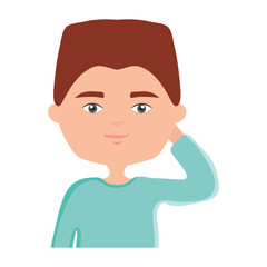 happy young boy urban style character