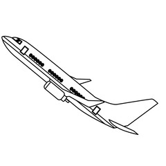 Fototapeta na wymiar Isolated airplane vector design