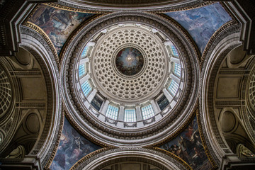 The Pantheon in the latin quarter in Paris, France