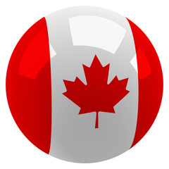 Obraz premium Flag of Canada, glossy sphere
