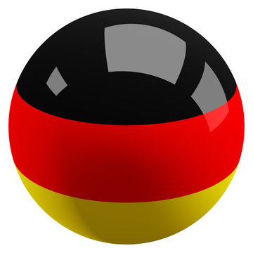 Flag of Germany, glossy sphere
