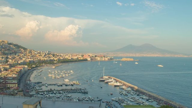 Naples, Italy- Vesuvius Volcano and Bay of Naples