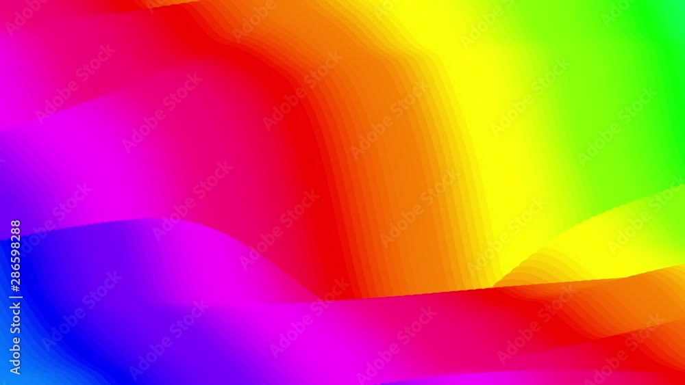 Poster looped animation. abstract colorful wavy background in bright rainbow colors. modern colorful wallpa