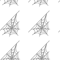 Seamless pattern with halloween pumpkins spider web zombie. Can be used for scrapbook digital paper, textile print, page fill. Vector illustration