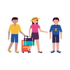 Isolated traveler people vector design