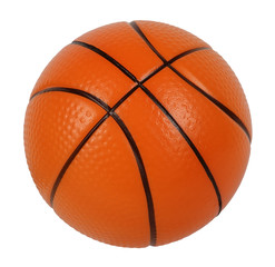 Basketball ball toy for pets or kids isolated on white background
