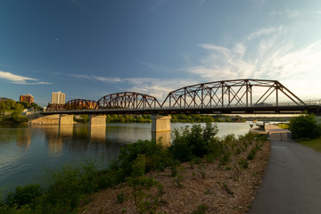 Victoria traffic bridge in Saskatoon Saskatchewan Canada