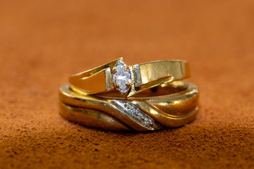 Macro Photo of wedding rings