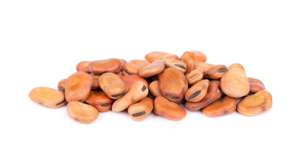 Fototapeta na wymiar Dried broad beans isolated on white background. Fava beans.