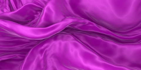 Fototapeta premium Abstract background of colored wavy silk or satin.