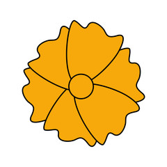 Isolated flower ornament design