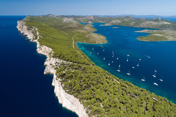 Cliffs in National park Telascica, Adriatic sea, Croatia