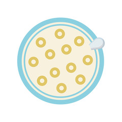 Isolated breakfast cereals vector design