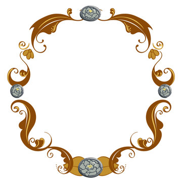 Gold and silver filigree frame