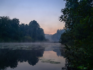 Morning fog over the river
