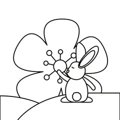 Isolated rabbit cartoon vector design