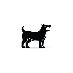 simple bark dog logo fun pet animal modern design idea