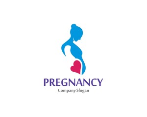 Pregnant logo symbol template design vector, emblem, design concept, creative