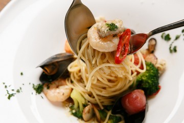Pasta on a plate