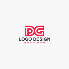 Letter PG logo design vector, type DG logo design, monogram logo design. Outline type vector icon.