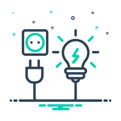mix icon for electricity
