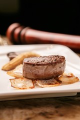 Fototapeta na wymiar Steak on a plate