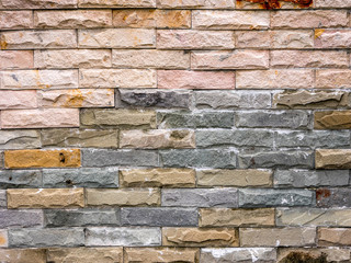  the old brown and grey brick wall background and texture vintage style