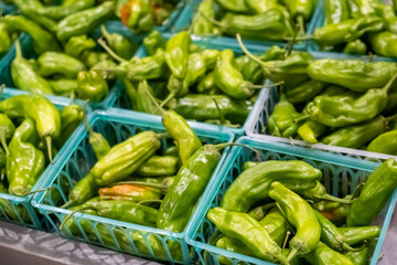 Organic Shishito Peppers from above for sale