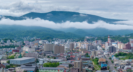 Fototapeta na wymiar View of Otaru, Hokkaido, Japan
