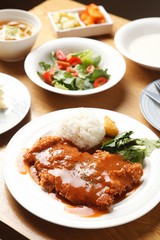 Fork cutlet on a plate