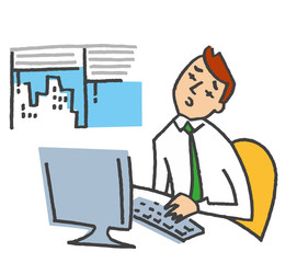 体調不良のビジネスマン