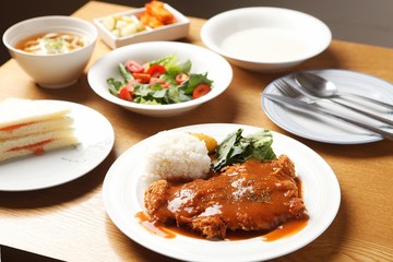 Fork cutlet on a plate