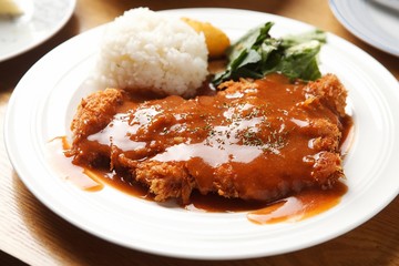 Fork cutlet on a plate