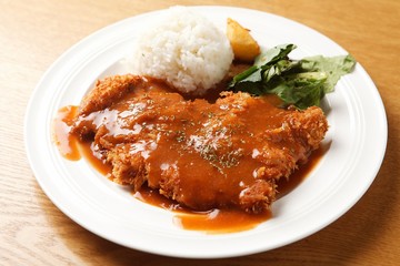 Fork cutlet on a plate