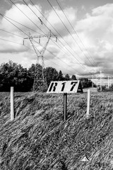 Field and power lines