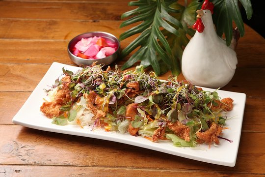 Cajun Chicken Salad on Plate