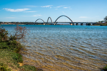 Obraz premium A beautiful view of JK Bridge in Brasilia, Brazil