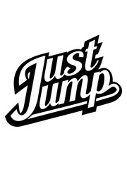 fallschirmspringer hobby cool logo just jump einfach springen geöffneter fallschirm spaß absturz fliegen fallen tief boden springen clipart luft design