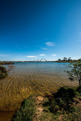 A beautiful view of JK bridge in Brasilia, Brazil.