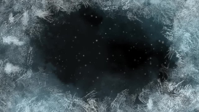 fantasy festive sparkling frosty christmas abstract background frame