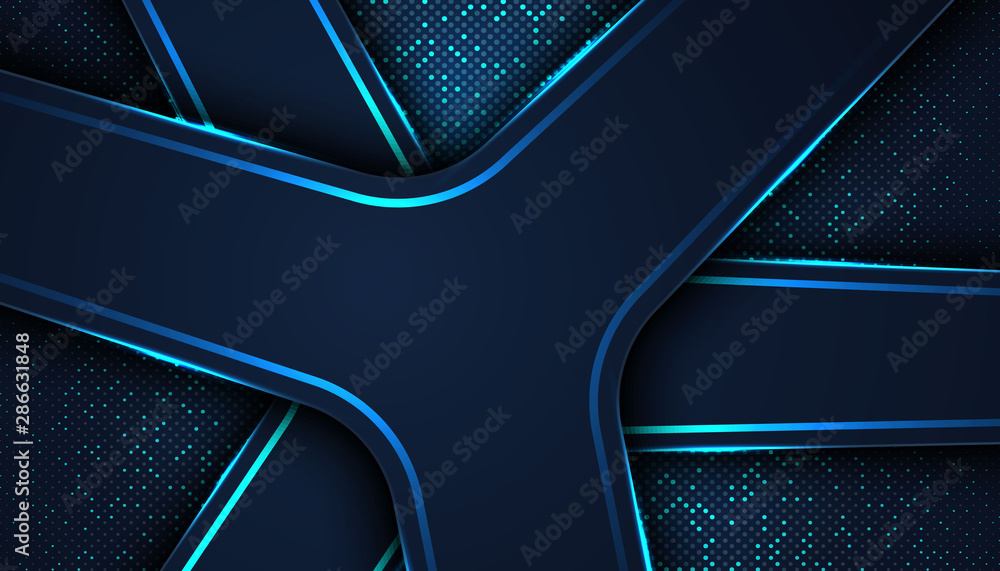 Poster dark abstract background with overlap layers. luxury design concept.