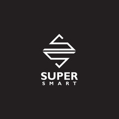 SS letter initial logo design vector template