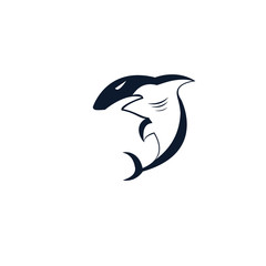 Fototapeta premium simple shark vector logo design
